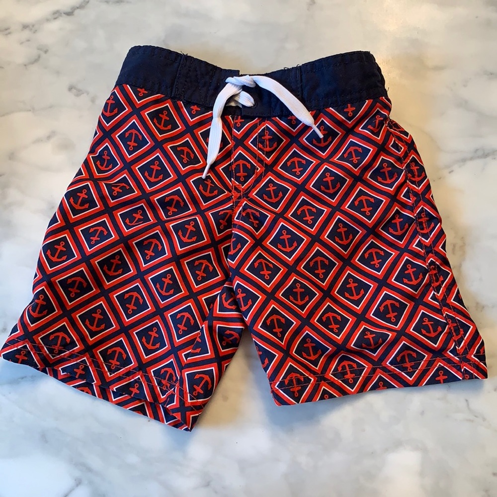 Janie and Jack anchor swim trunks